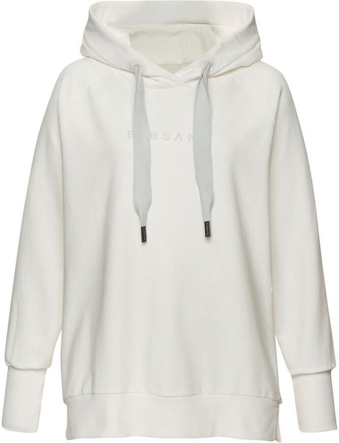 Elbsand Hoodie Svana met logoprint comfortabele hoodie zijslitsen