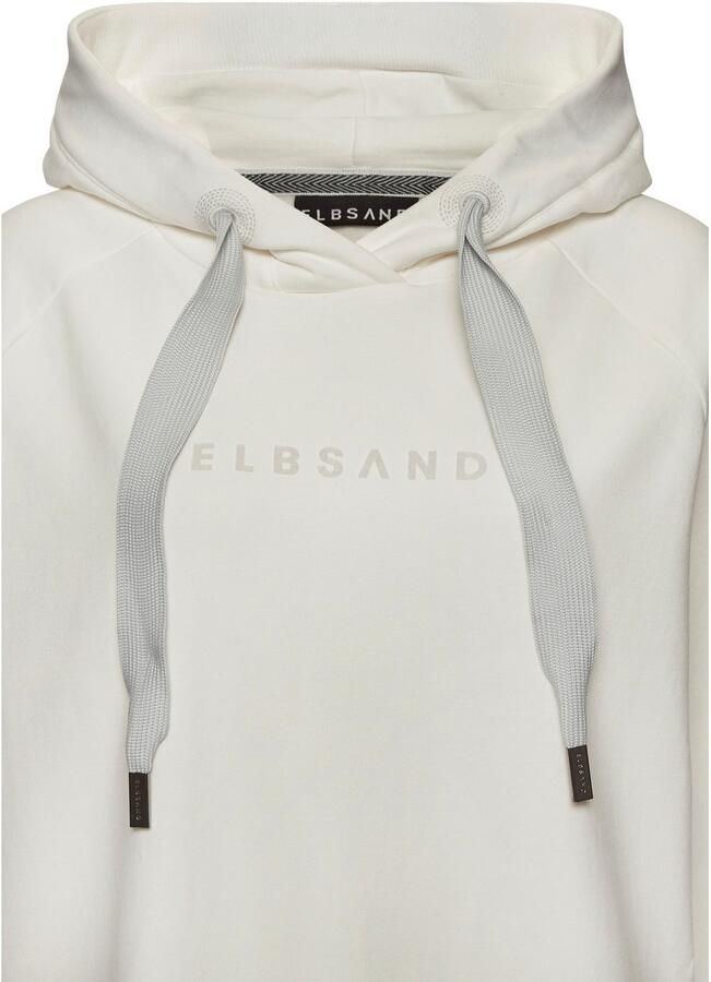 Elbsand Hoodie Svana met logoprint comfortabele hoodie zijslitsen - Foto 3