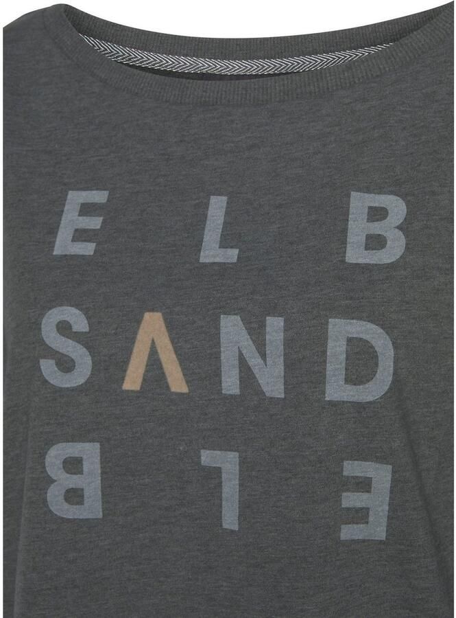 Elbsand Longsleeve Ingrun met logoprint op de voorkant shirt met lange mouwen van een katoenmix sportief-casual - Foto 2