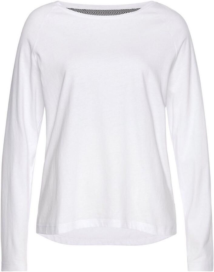 Elbsand Longsleeve TINNA met logoprint op de rug shirt met lange mouwen van een katoenmix sportief-casual