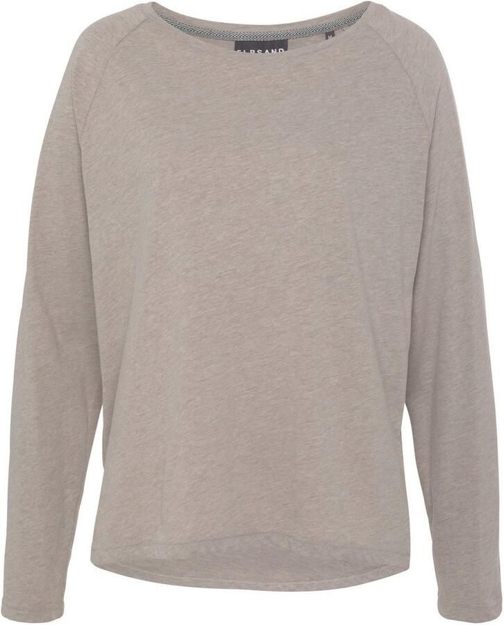 Elbsand Longsleeve Tira met logoprint op de rug shirt met lange mouwen sportief-casual