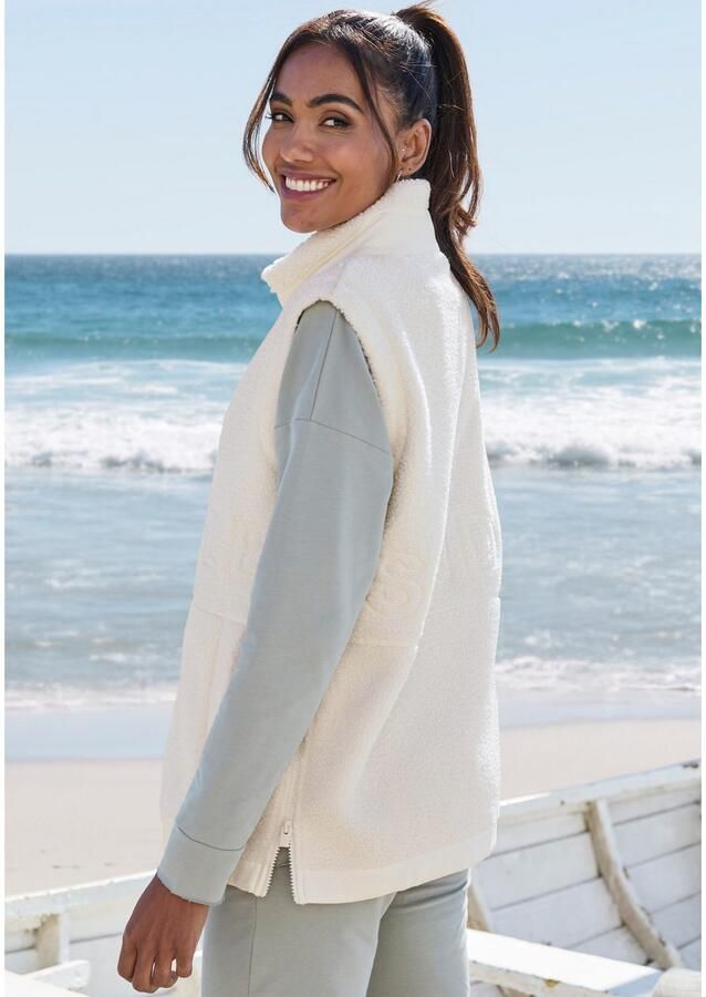 Elbsand Mouwloos fleecevest met zijdelingse ritssluitingen en hoge kraag - Foto 3