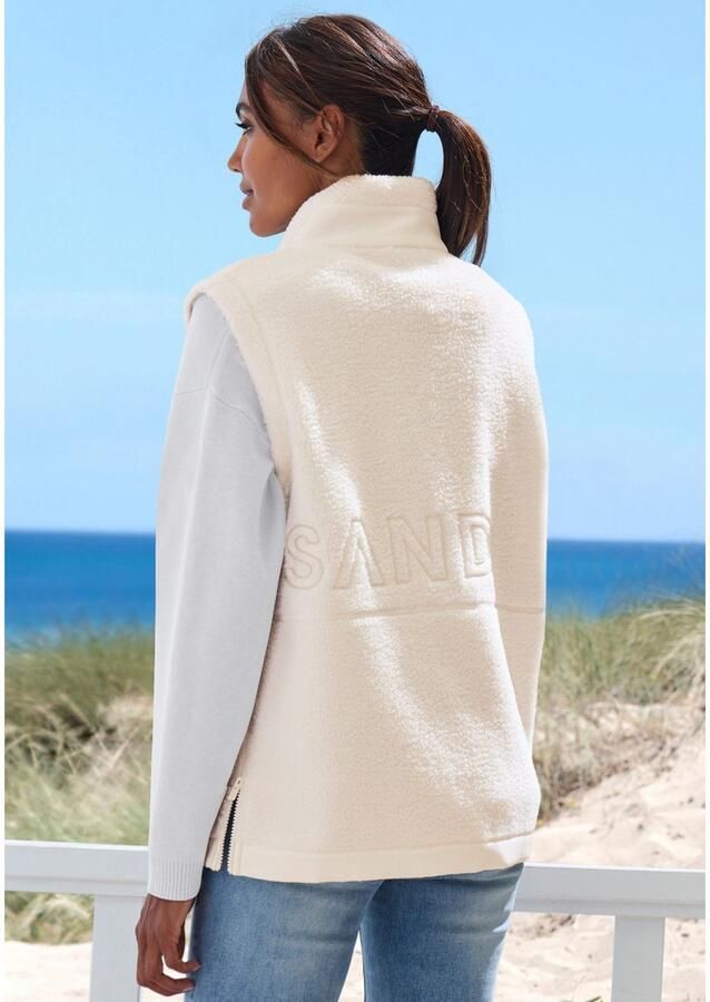 Elbsand Mouwloos fleecevest met zijdelingse ritssluitingen en hoge kraag - Foto 4