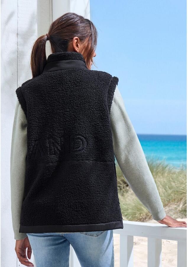 Elbsand Mouwloos fleecevest met zijdelingse ritssluitingen en hoge kraag - Foto 4