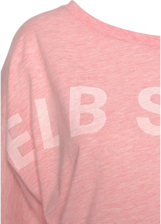 Elbsand Shirt met 3 4-mouwen IDUNA in gemêleerde look met logoprint op de voorkant katoenmix losse pasvorm - Foto 2