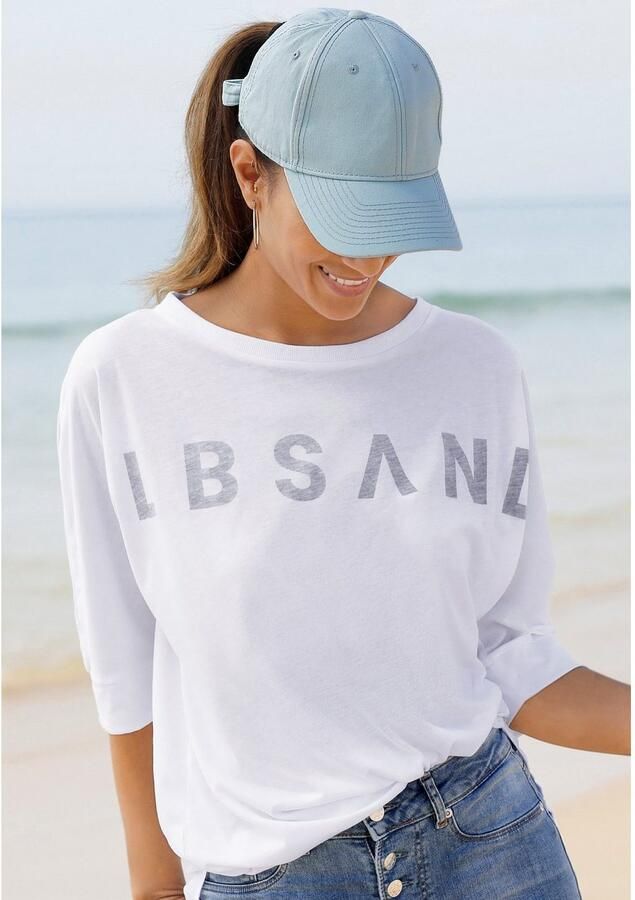 Elbsand Shirt met 3 4-mouwen IDUNA met logoprint katoenmix losse pasvorm - Foto 7