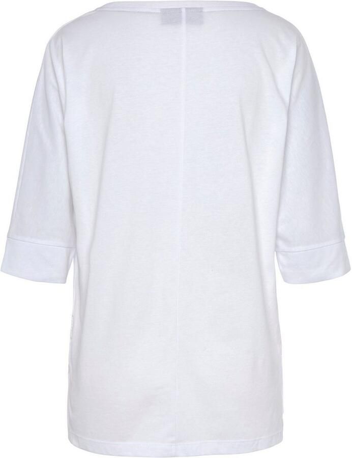 Elbsand Shirt met 3 4-mouwen met logoprint katoenmix losse pasvorm - Foto 2