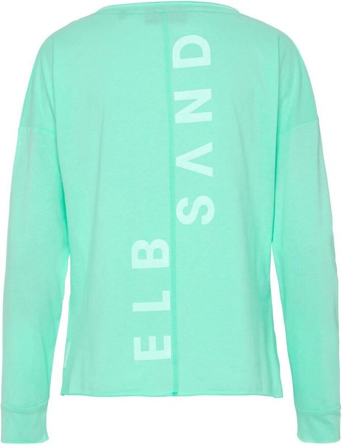 Elbsand Shirt met lange mouwen Raina met logoprint op de rug longsleeve van katoenmix - Foto 8