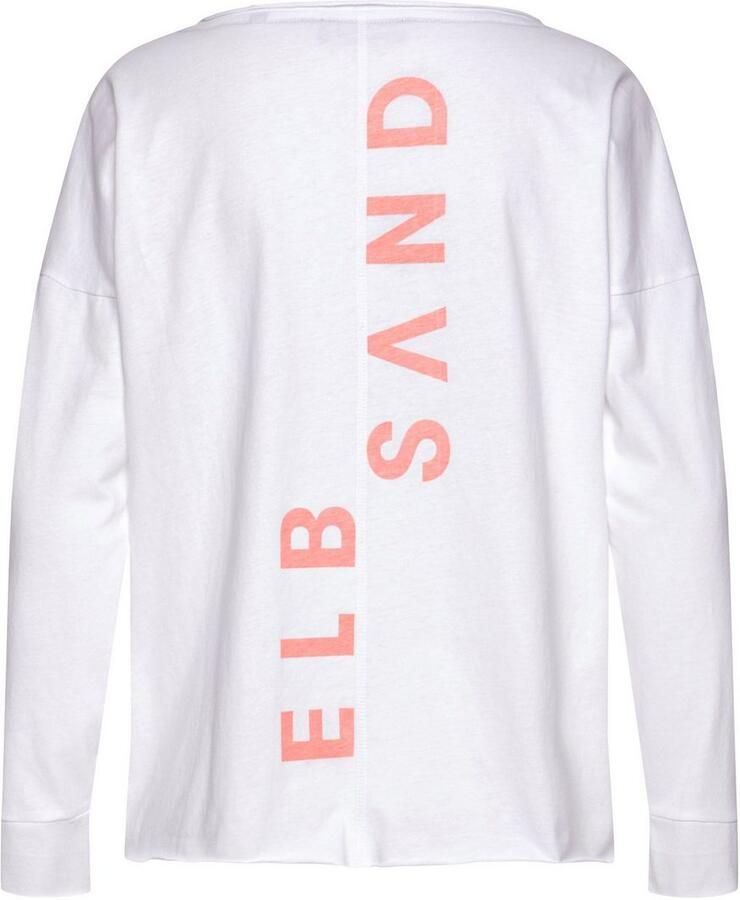 Elbsand Shirt met lange mouwen Raina met logoprint op de rug longsleeve van katoenmix - Foto 6