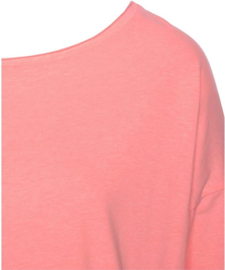 Elbsand Shirt met lange mouwen Raina met logoprint op de rug longsleeve van katoenmix