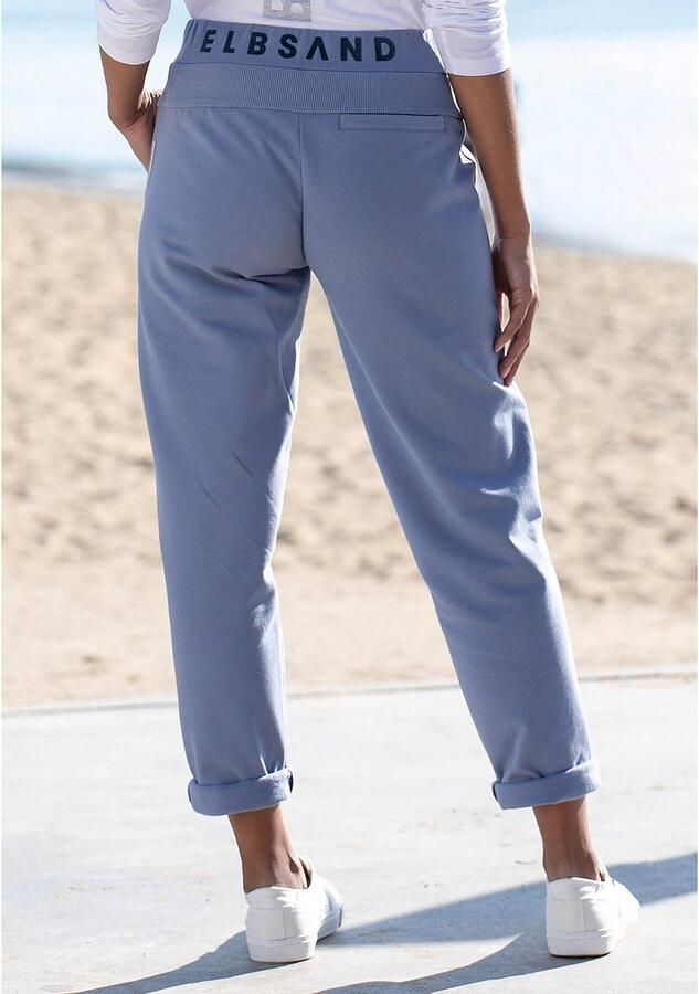 Elbsand Sweatbroek Brinja met logoprint op de tailleband en zakken joggingbroek loungebroek - Foto 5