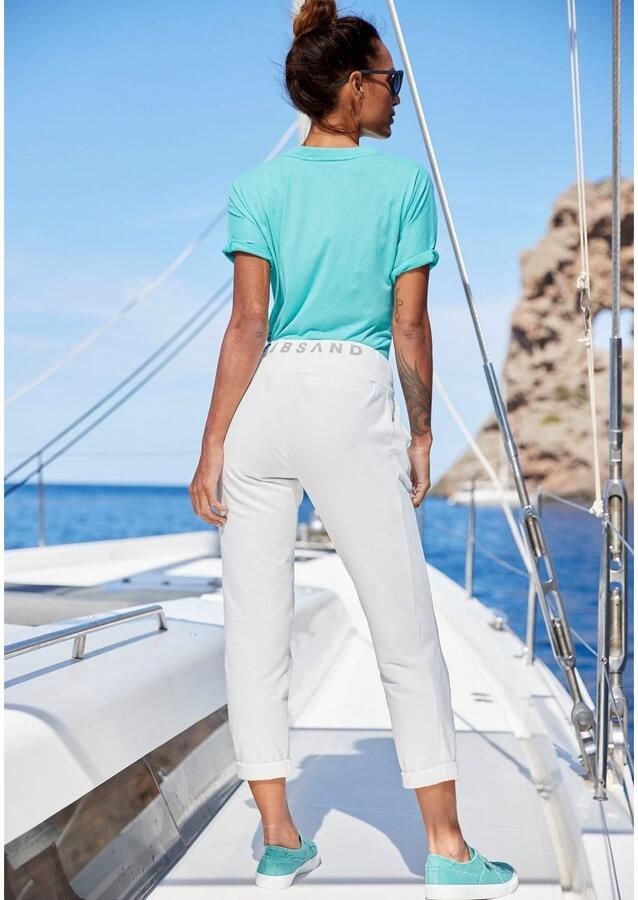 Elbsand Sweatbroek Brinja met logoprint op de tailleband en zakken joggingbroek loungebroek - Foto 4