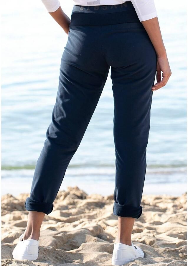 Elbsand Sweatbroek Brinja met logoprint op de tailleband en zakken joggingbroek loungebroek - Foto 3