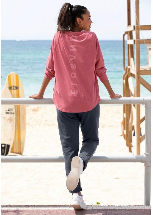 Elbsand Sweatbroek Brinja met logoprint op de tailleband en zakken joggingbroek loungebroek - Foto 2