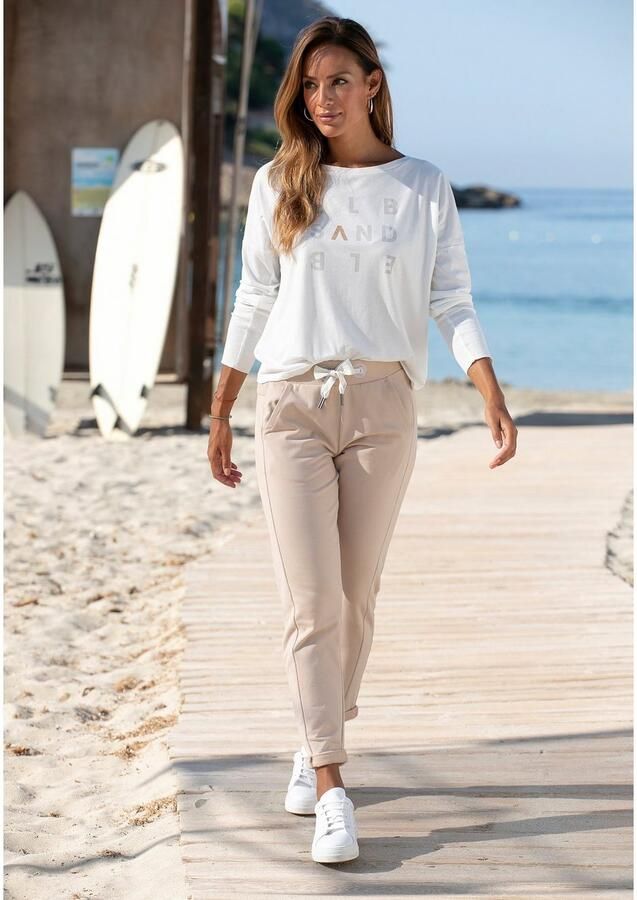 Elbsand Sweatbroek Brinja met zakken en brede trekkoorden joggingbroek casual pasvorm - Foto 5