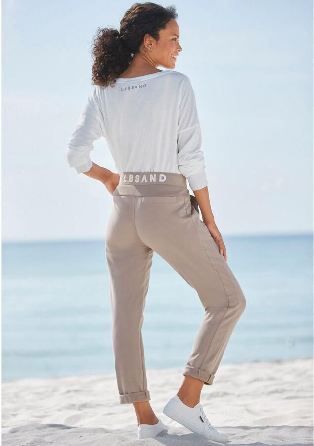 Elbsand Shirt met lange mouwen met logoprint katoenmix sportief-casual - Foto 5