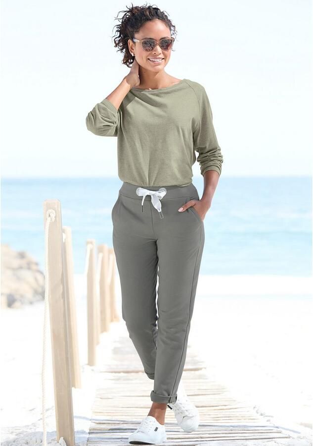 Elbsand Sweatbroek Brinja met zakken en brede trekkoorden joggingbroek casual pasvorm - Foto 4