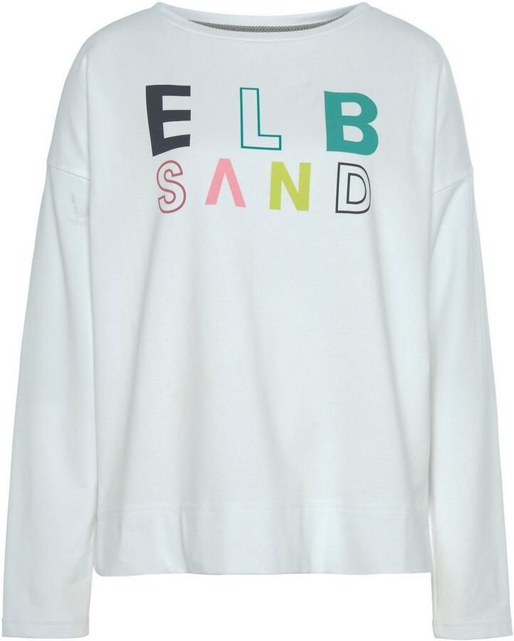 Elbsand Sweatshirt Aliisa met logoprint voor basic-pasvorm sportief-casual