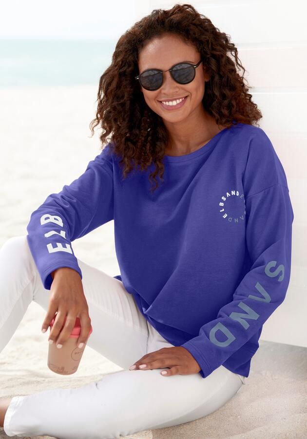 Elbsand Sweatshirt Anvor met logo-prints op de mouwen sportief-casual - Foto 4
