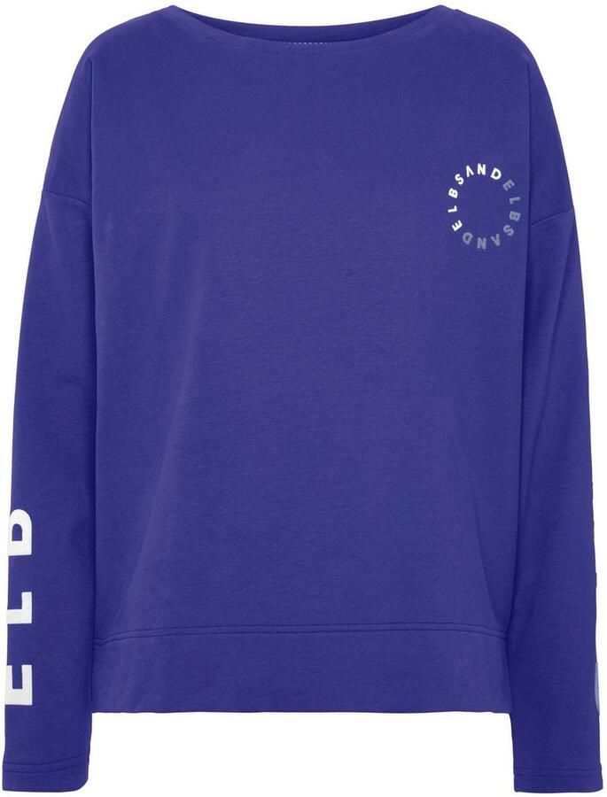 Elbsand Sweatshirt Anvor met logo-prints op de mouwen sportief-casual