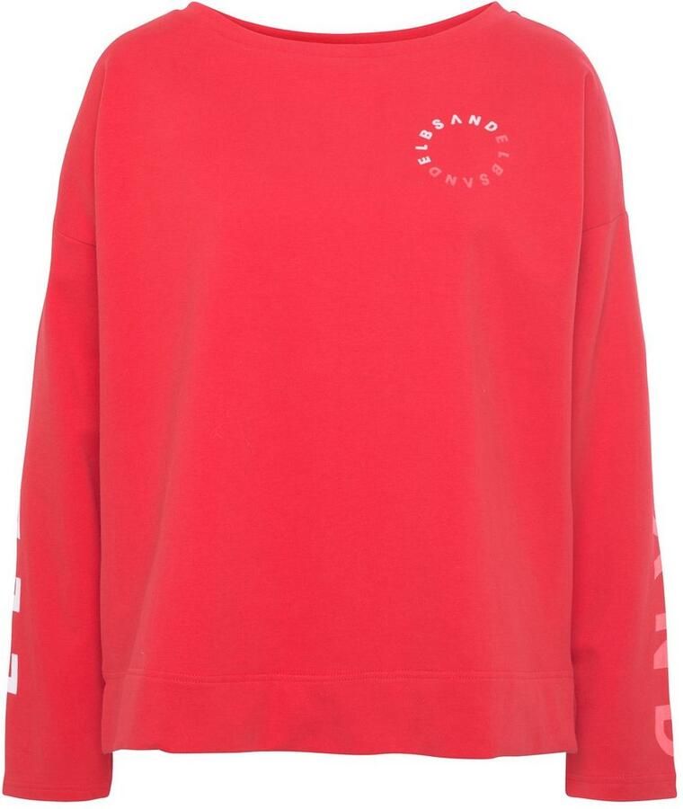 Elbsand Sweatshirt Anvor met logo-prints op de mouwen sportief-casual