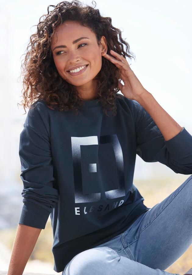 Elbsand Sweatshirt Fionni met grote logoprint sportief-casual - Foto 5
