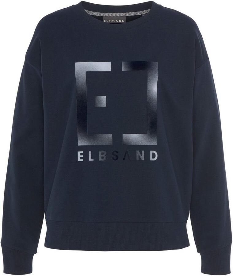 Elbsand Sweatshirt Fionni met grote logoprint sportief-casual