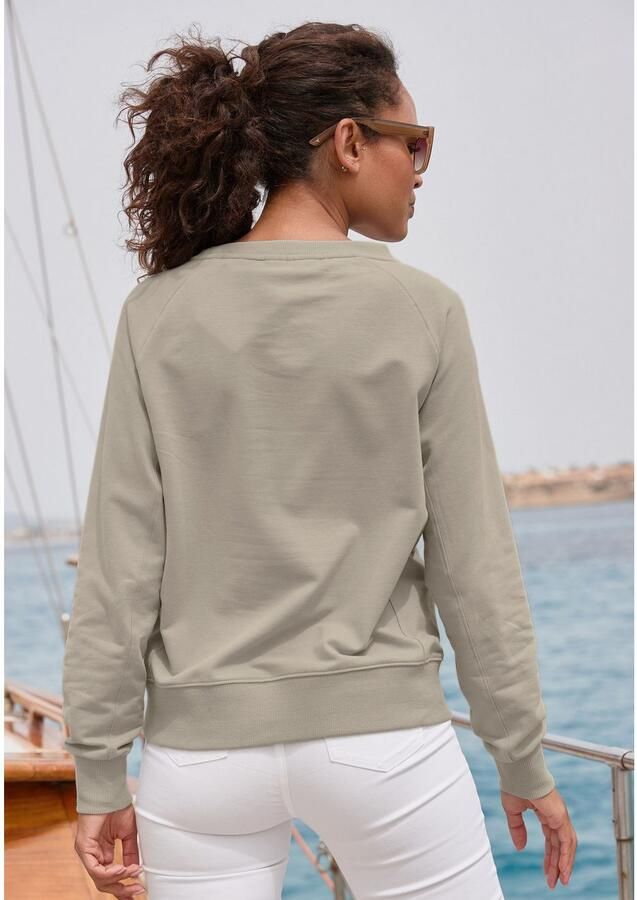 Elbsand Sweatshirt met frontprint ronde hals printpullover casual-sportief - Foto 2