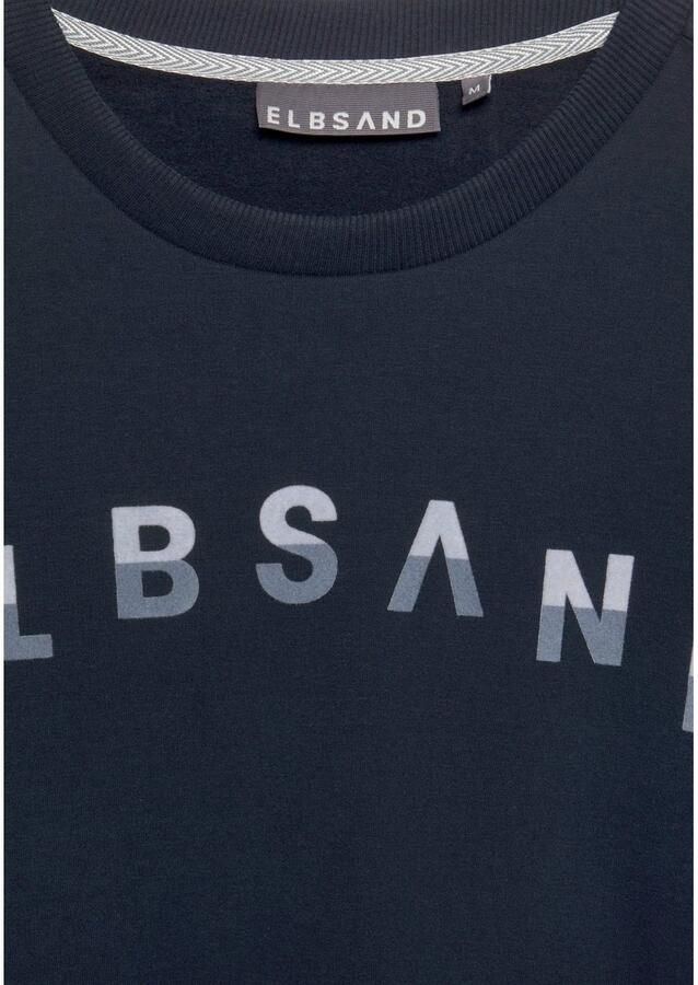 Elbsand Sweatshirt Sontje met flockprint aan de voorkant sportief-casual - Foto 2