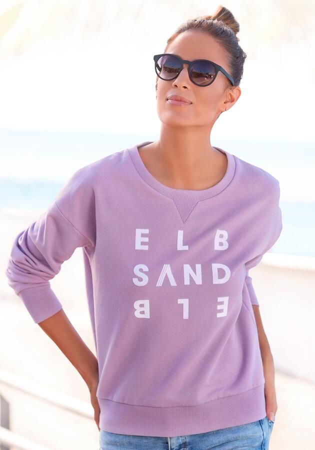 Elbsand Sweatshirt Ylva met logoprint sportief-casual - Foto 5