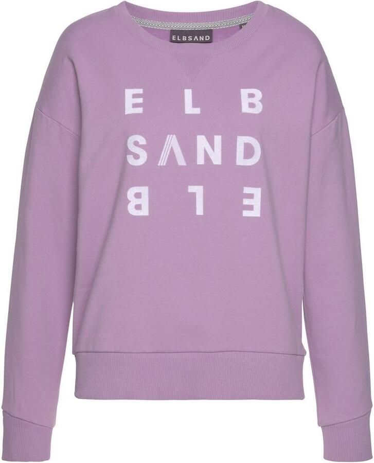 Elbsand Sweatshirt Ylva met logoprint sportief-casual