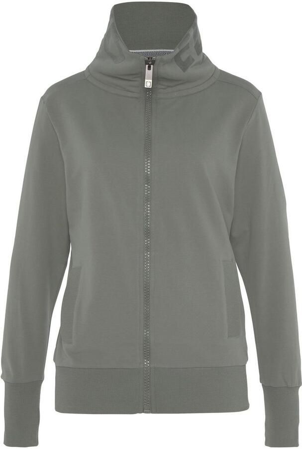 Elbsand Sweatvest Alvis met logoprint op de kraag comfortabele vrijetijdjack - Foto 4