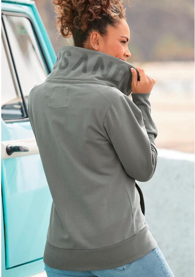 Elbsand Sweatvest Alvis met logoprint op de kraag comfortabele vrijetijdjack - Foto 2