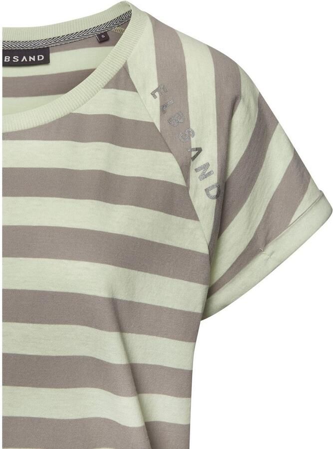 Elbsand T-shirt Calisa met streeppatroon sportief shirt met korte mouwen van katoenmix - Foto 2