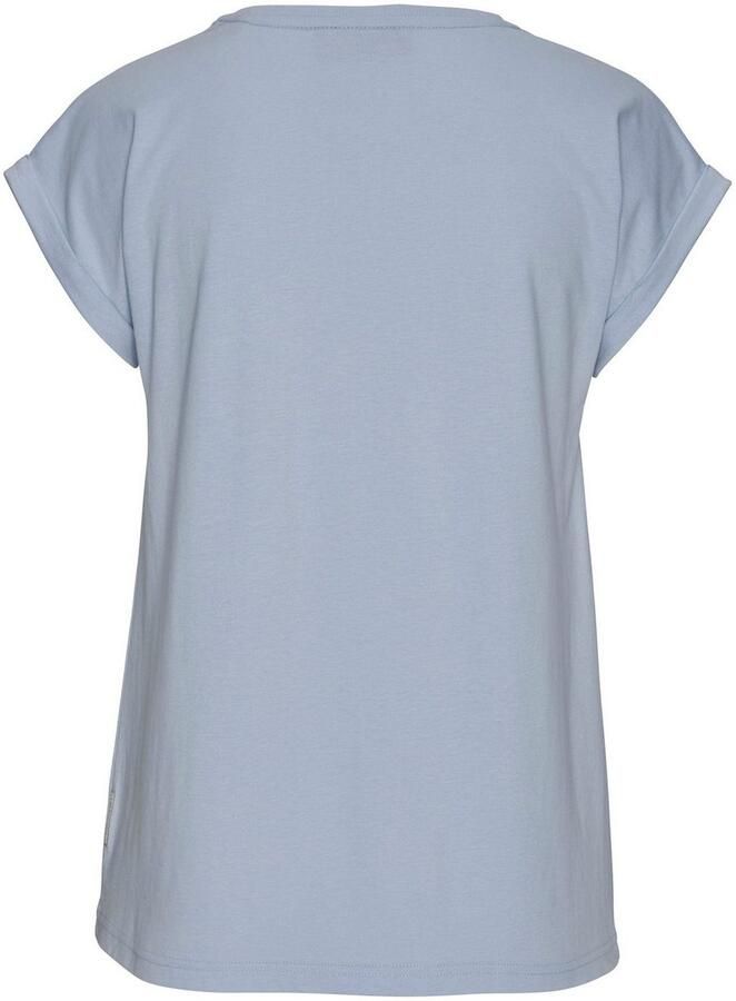 Elbsand T-shirt Eldis met logoprint korte mouwen shirt van katoenmix sportief-casual