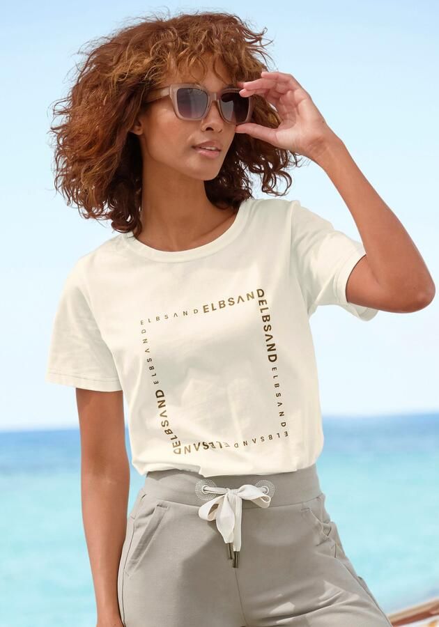 Elbsand T-shirt met logoprint voor - Foto 5