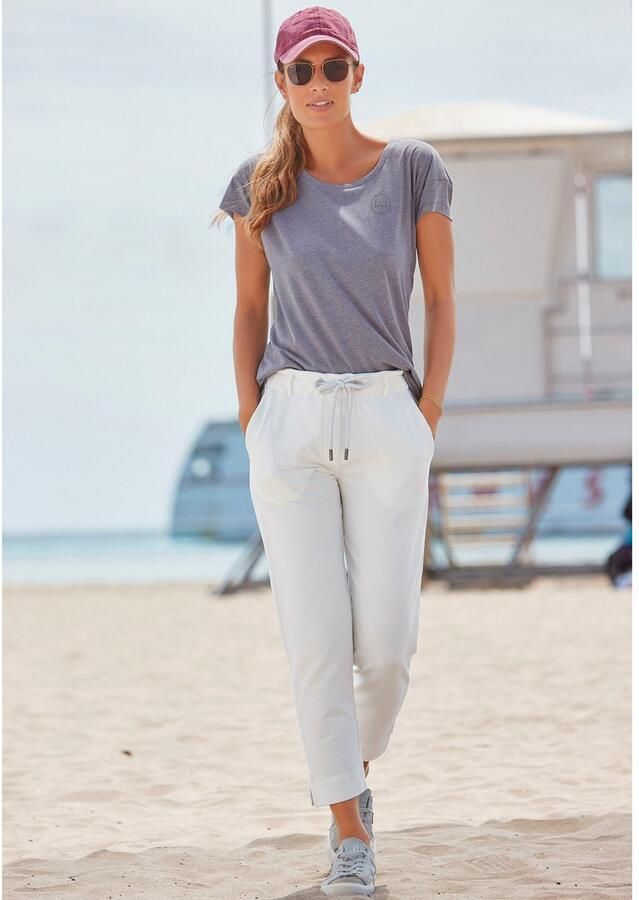 Elbsand T-shirt Ranva met logoprint shirt met korte mouwen van katoenmix sportief - Foto 2