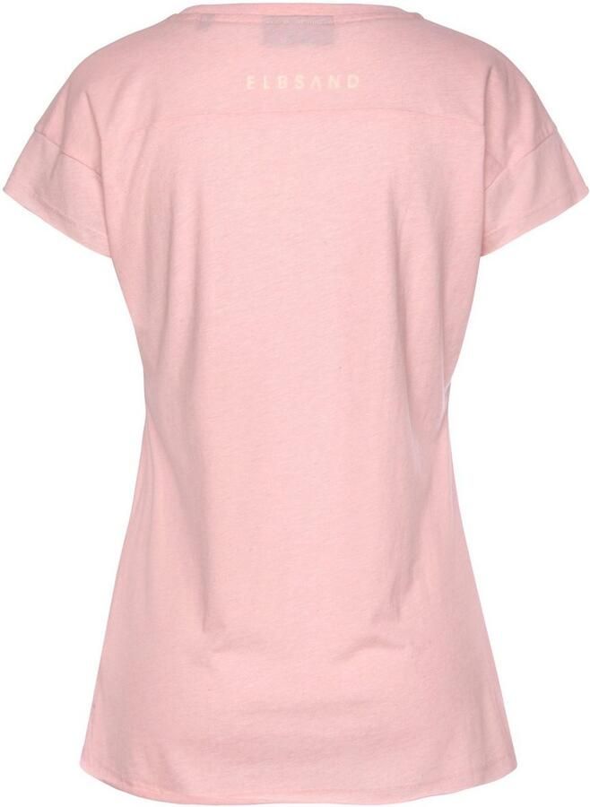 Elbsand T-shirt Ranva met logoprint shirt met korte mouwen van katoenmix sportief - Foto 2