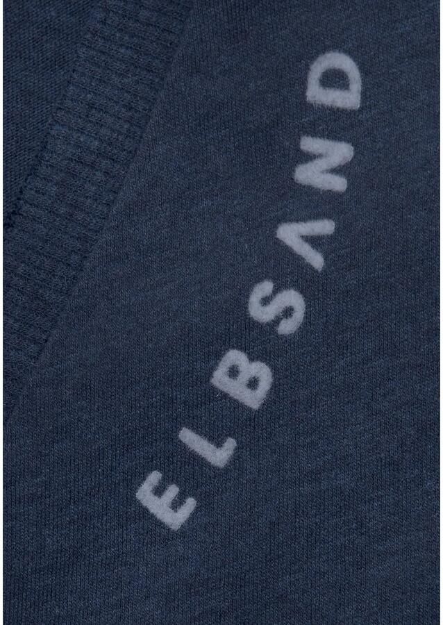 Elbsand T-shirt Talvi met flockprint en v-hals shirt met korte mouwen van katoenmix - Foto 4