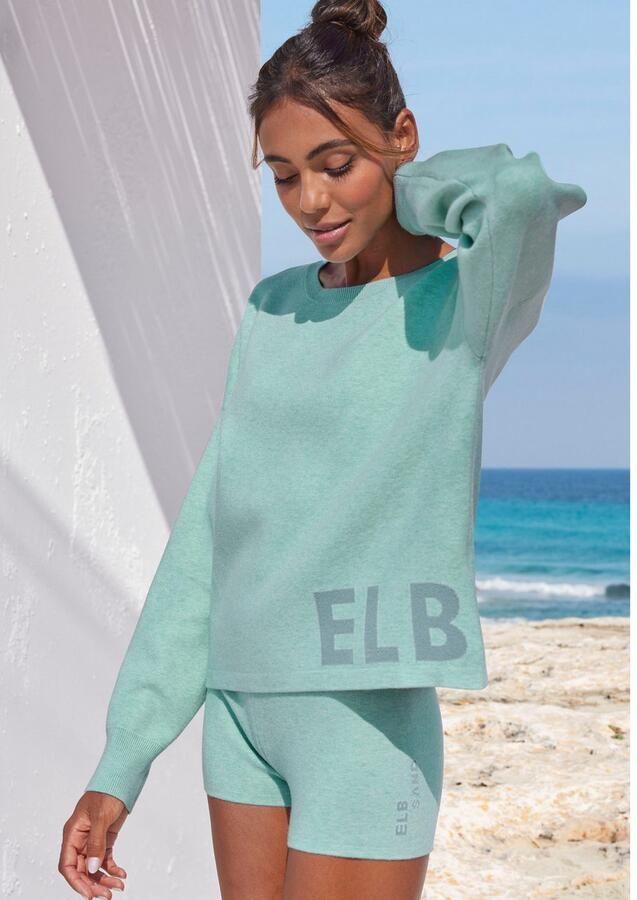 Elbsand Tricotbroek Korte broek van hoogwaardig breiwerk met logostiksel loungewear - Foto 6