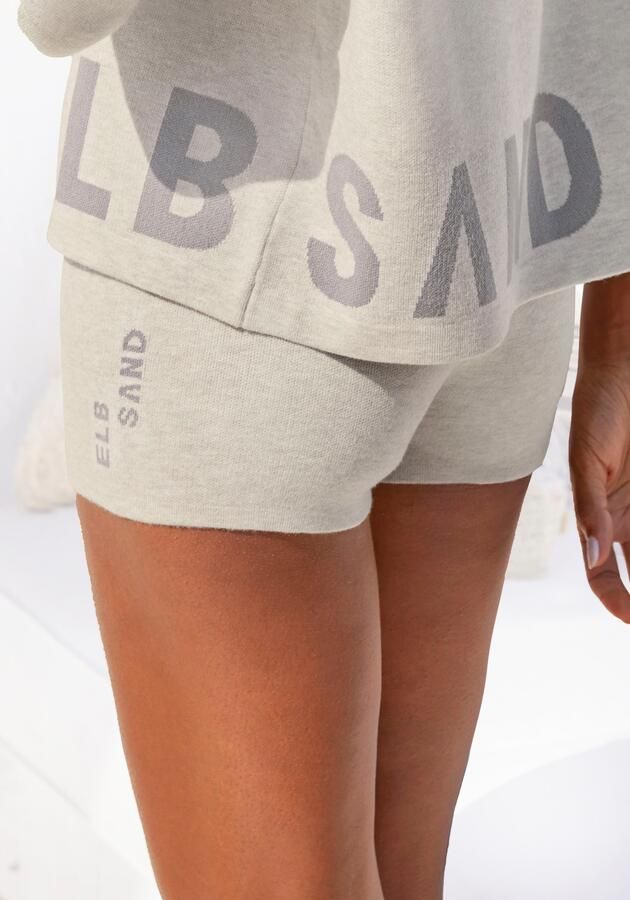Elbsand Tricotbroek Korte broek van hoogwaardig breiwerk met logostiksel loungewear - Foto 7