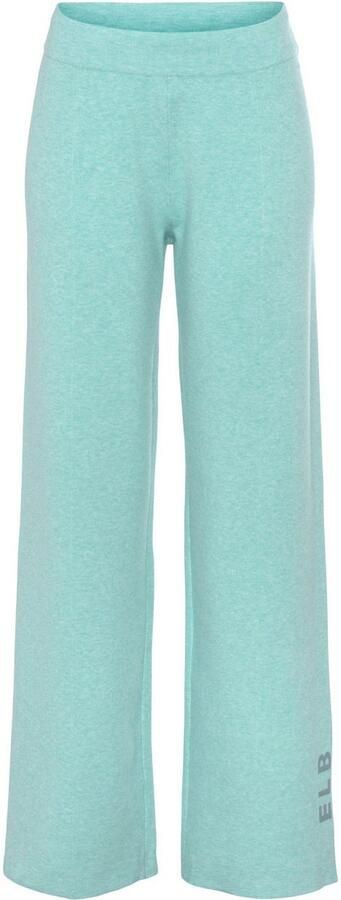 Elbsand Tricotbroek -Loungebroek met wijde pijpen en geborduurd logo loungewear - Foto 7