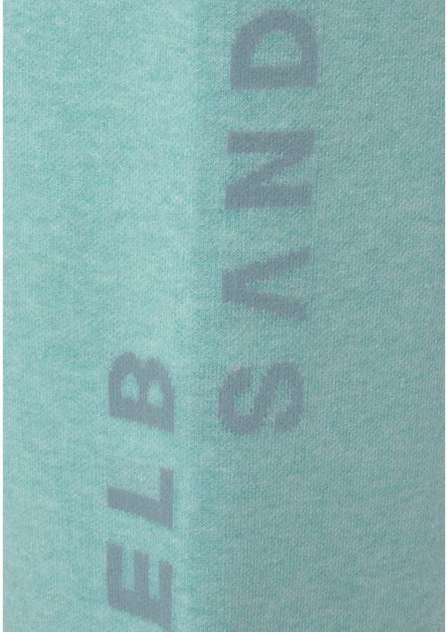 Elbsand Tricotbroek -Loungebroek met wijde pijpen en geborduurd logo loungewear