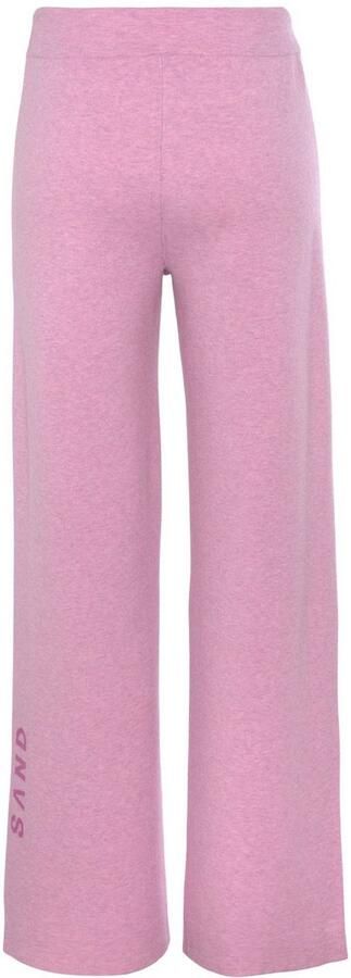 Elbsand Tricotbroek -Loungebroek met wijde pijpen en geborduurd logo loungewear - Foto 6