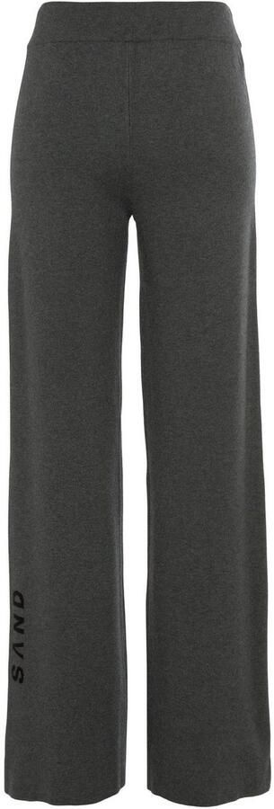 Elbsand Tricotbroek -Loungebroek met wijde pijpen en geborduurd logo loungewear - Foto 4