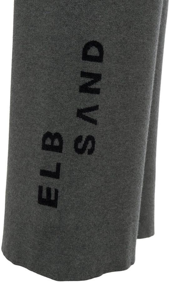 Elbsand Tricotbroek -Loungebroek met wijde pijpen en geborduurd logo loungewear - Foto 3