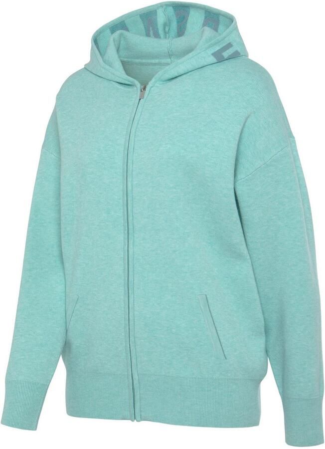 Elbsand Vest -lounge jas van hoogwaardige brei en geborduurd logo loungewear