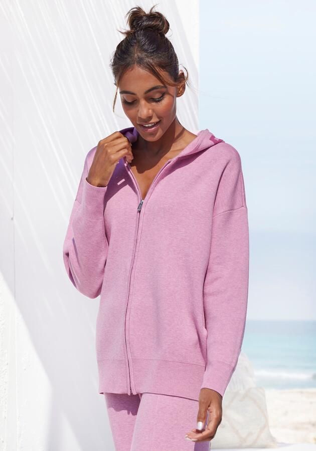 Elbsand Vest -lounge jas van hoogwaardige brei en geborduurd logo loungewear - Foto 7