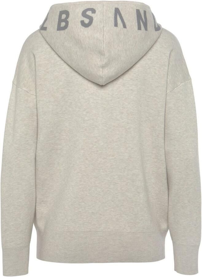 Elbsand Vest -lounge jas van hoogwaardige brei en geborduurd logo loungewear