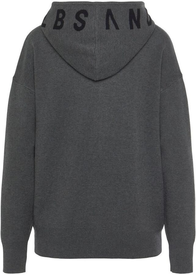 Elbsand Vest -lounge jas van hoogwaardige brei en geborduurd logo loungewear